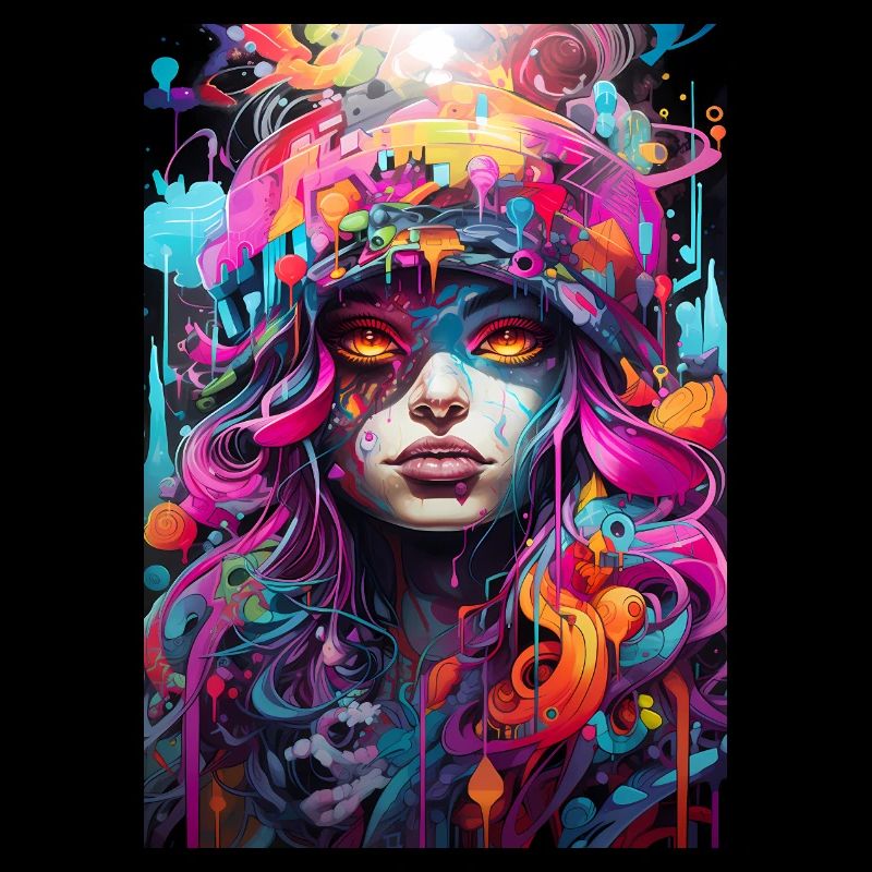 Fille graffiti