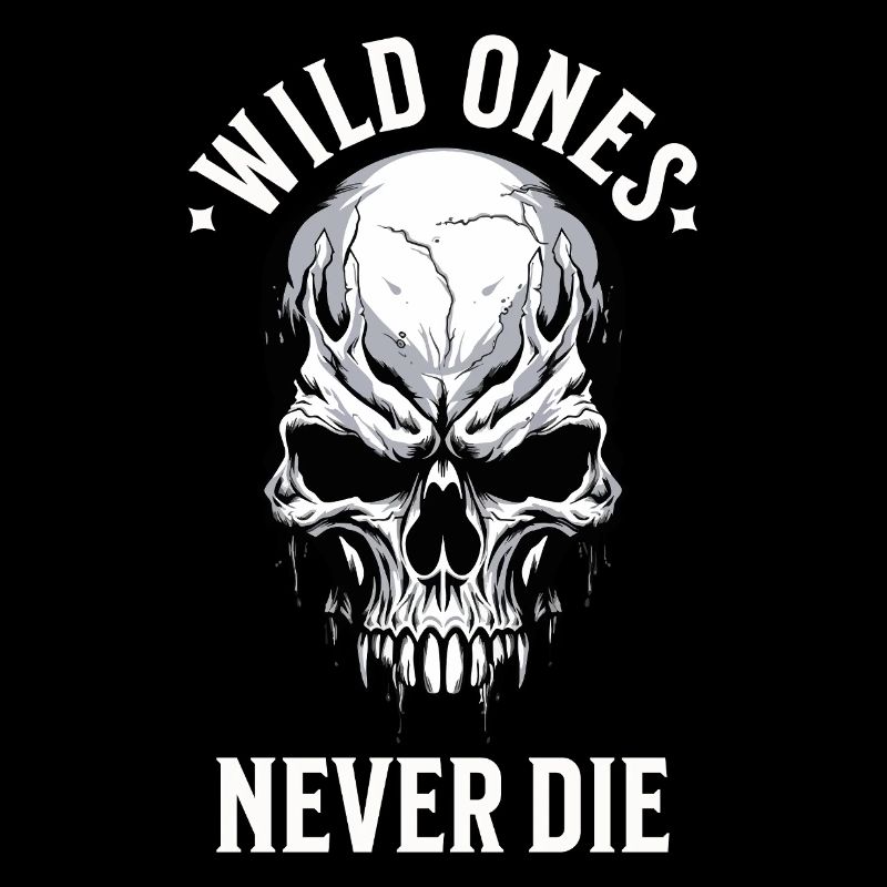 Skull Skull Skeleton Motorcycle Biker Gang