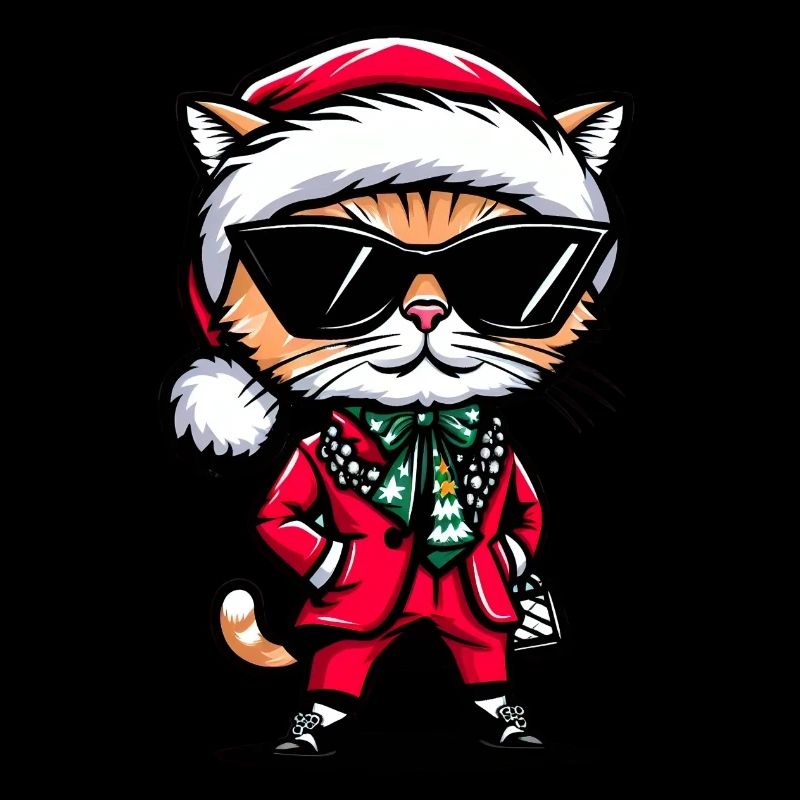Chapeau de père Noël de chat de mode