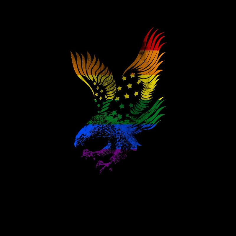 Gay Pride Regenbogenflagge Flying Eagle Artistic