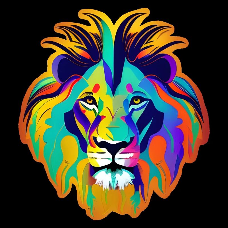 Lion's Head Pop Art