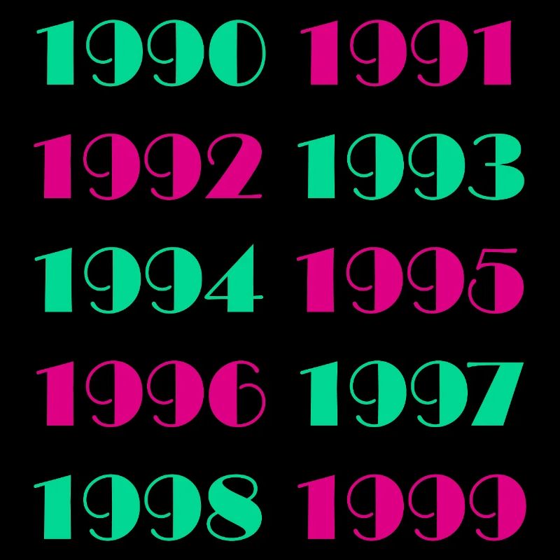 90er Retro Vintage Style Nostalgie