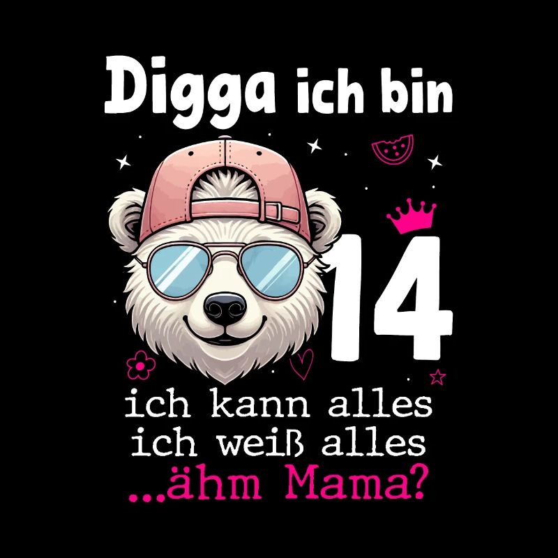 Digga Ich Bin 14 Kindergeburtstag Mädchen