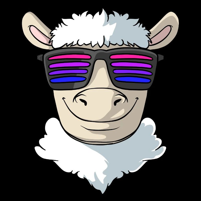 Mouton avec lunettes de soleil collerière
