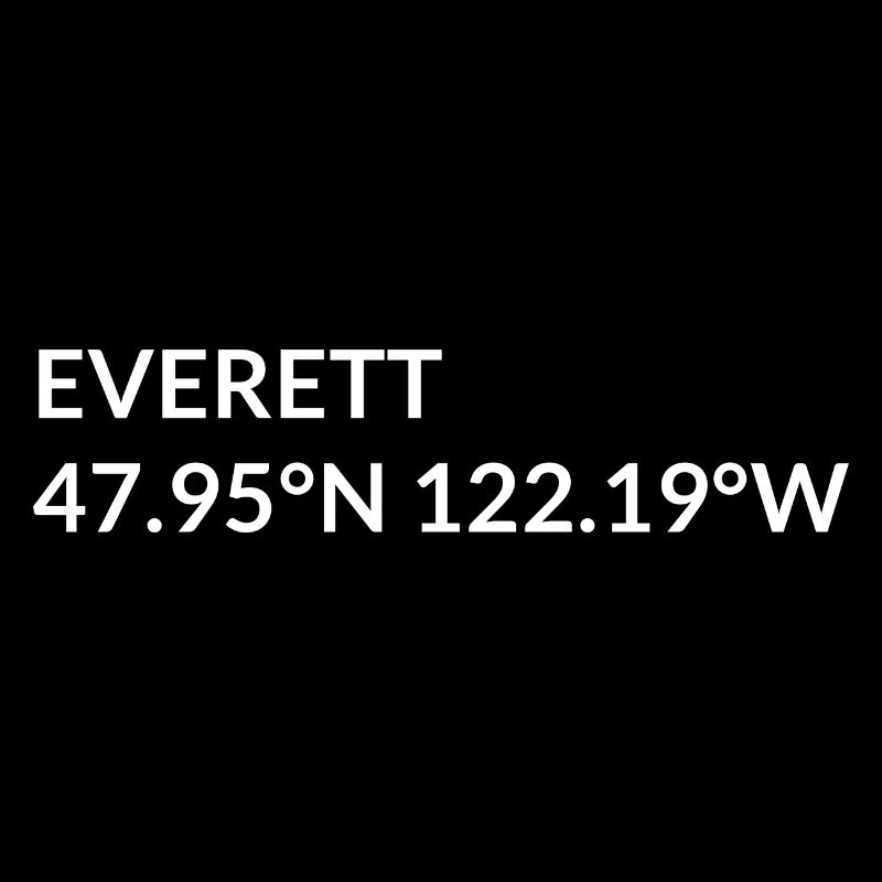 Everett, Washington, États-Unis, Coordonnées