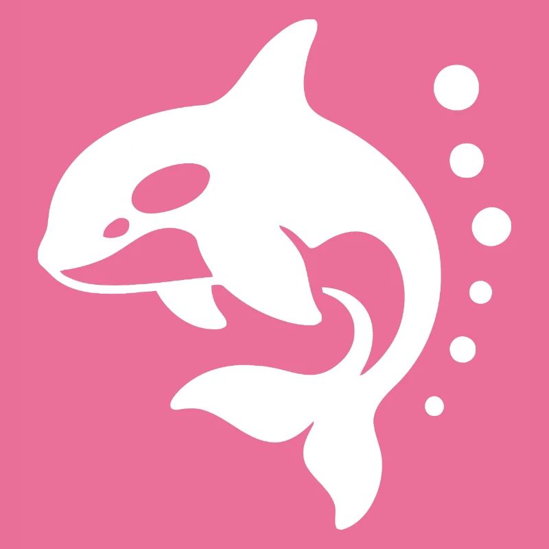 Conception minimaliste de la silhouette d’un dauphin