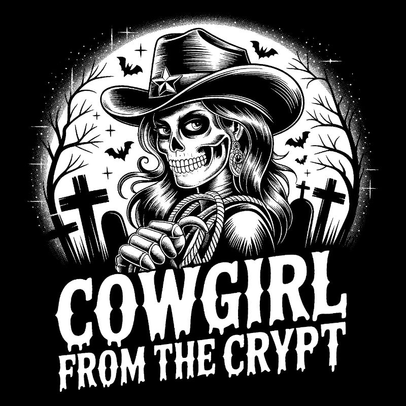 Fille occidentale de la crypte - Design d’Halloween
