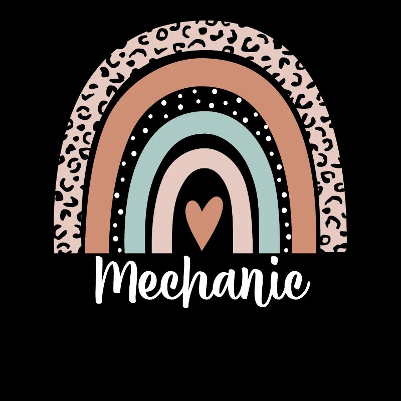 Mechanic Rainbow Leopard Funny Mechanic