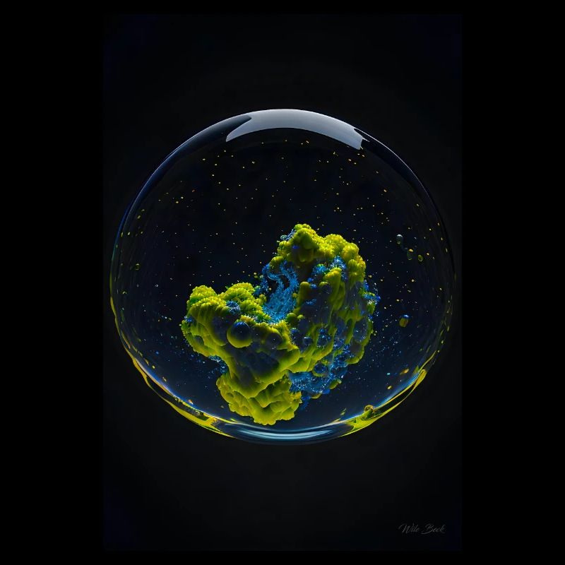 Clouds in a bubble yellow 2