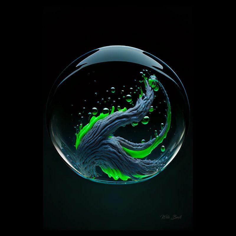 Kaos dans une bulle verte 1