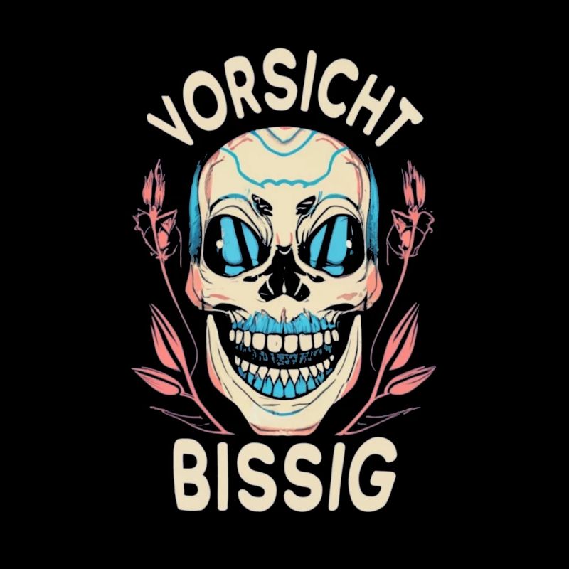 TShirt Vector Text Vorsicht Bissig typograph