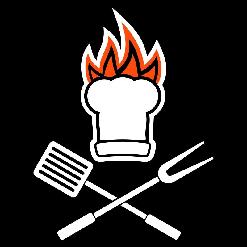 Barbecue on fire