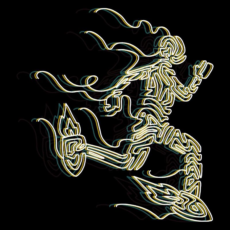 Runner roquettes stylisé