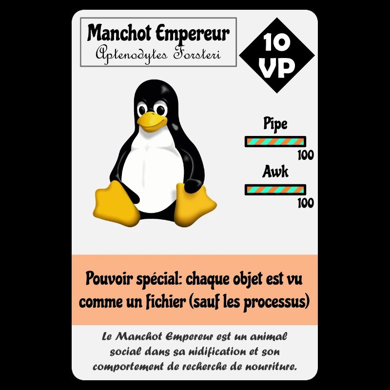 Carte à joueur Linux avec un Pingouin