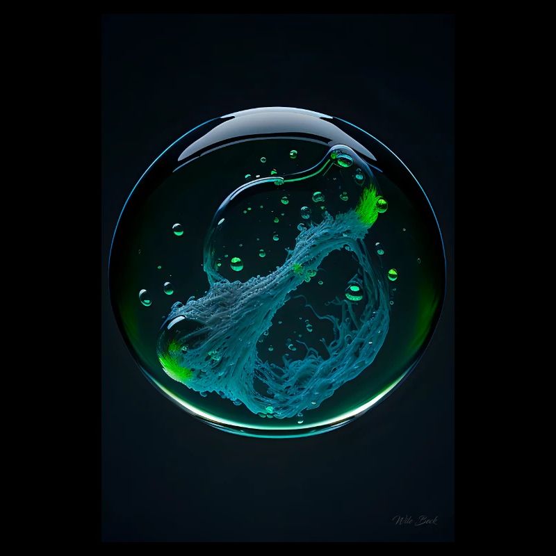 Clouds in a bubble green 1
