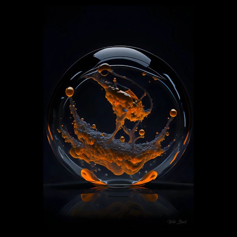 Clouds in a bubble orange 3