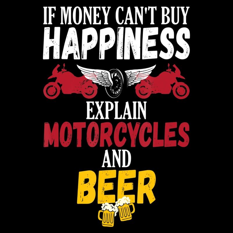 Funny Beer Drinker Motorcycle Biker