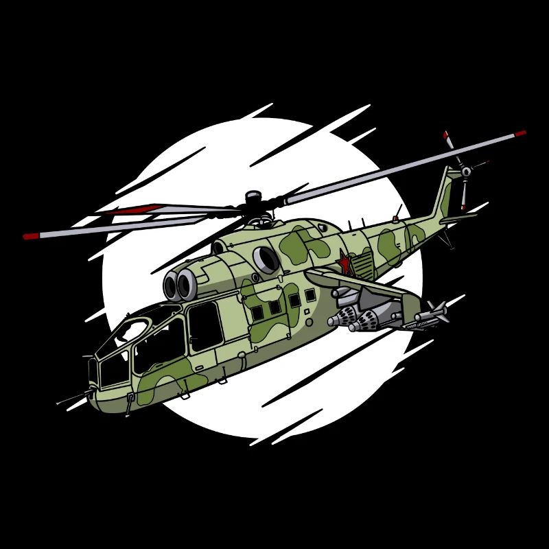 Sun Attack Helicopter MI 24 Russie soviétique