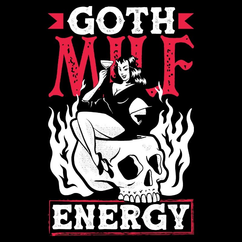 Goth Mom Energy Dark Gothic Skeleton