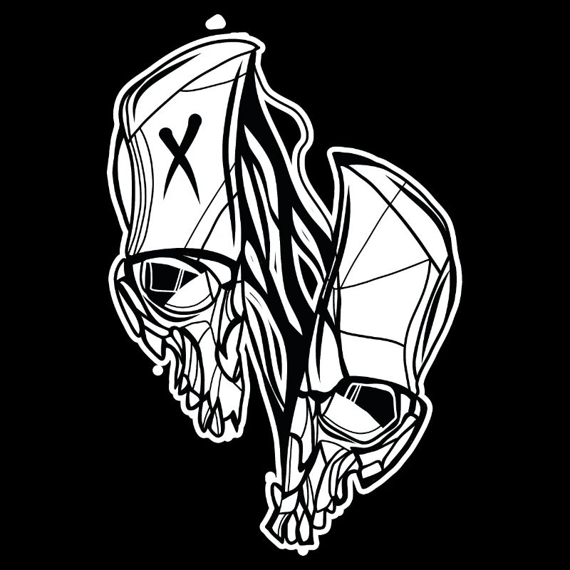 Geteilter Schädel // Illustration