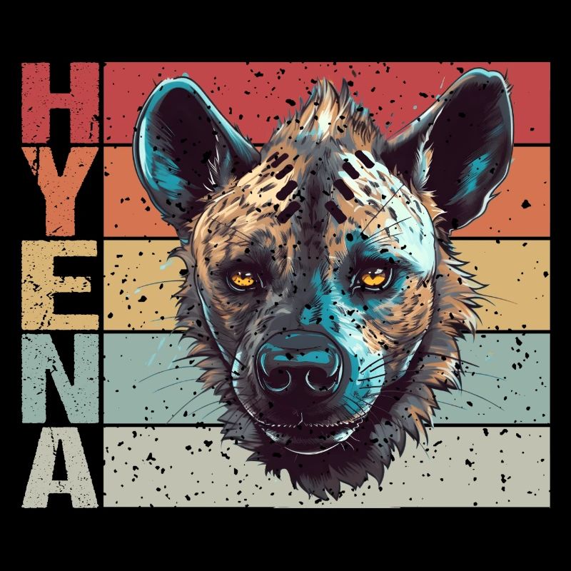 Böse Hyäne Retro style