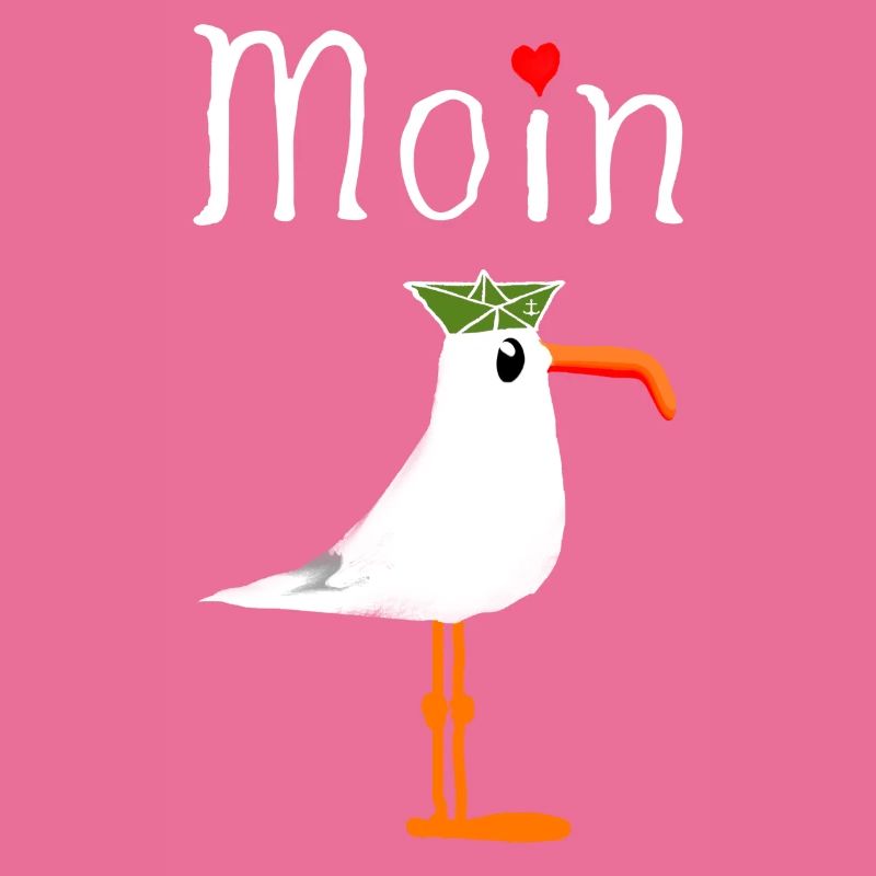 Moin Anker Möwe Seemann Lustig Geschenk