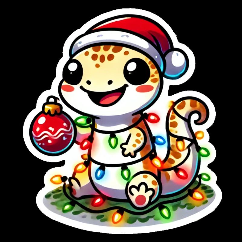 Gecko de Noël Glam