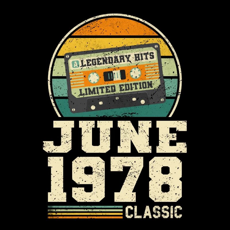 45. Geburtstag Juni Jahrgang 1978 Geschenkidee