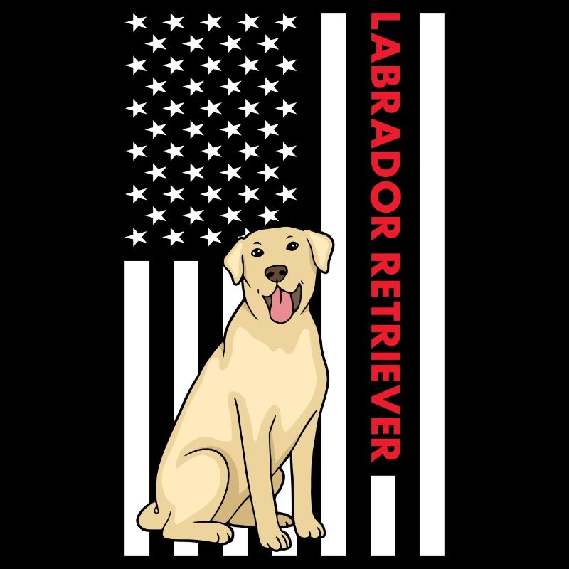 Labrador Retriever Us Flag
