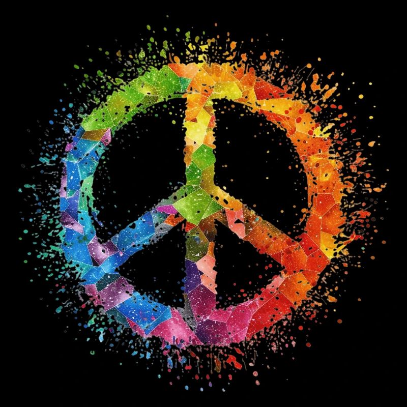 Rainbow Peace Symbol Celebration