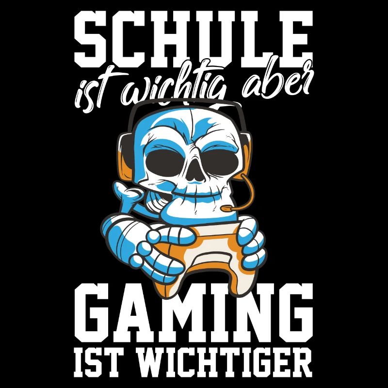 Gaming Skelett - Computerspiele Videospiele Schule