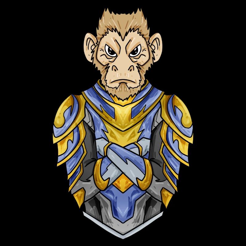 Chevalier Singe avec Armure Croisé