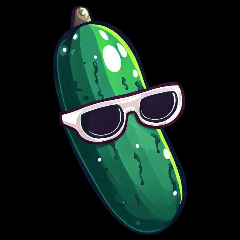 Coole Gurke mit Sonnenbrille