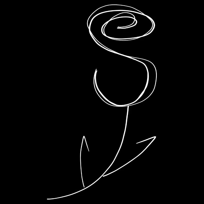 Rose Line Art