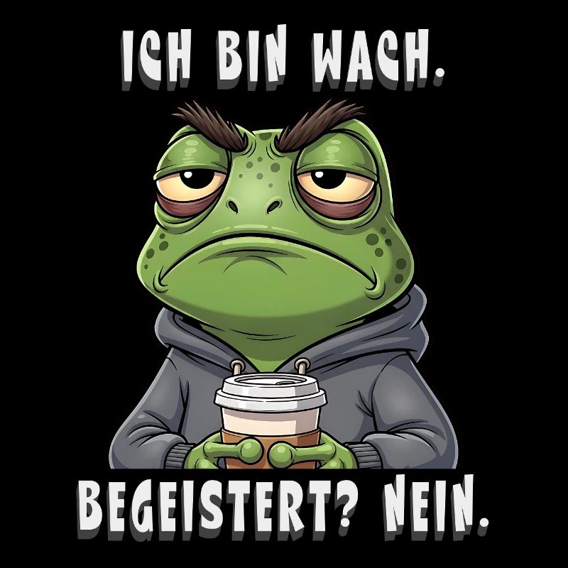Grummel Frosch „Ich bin wach“ Design