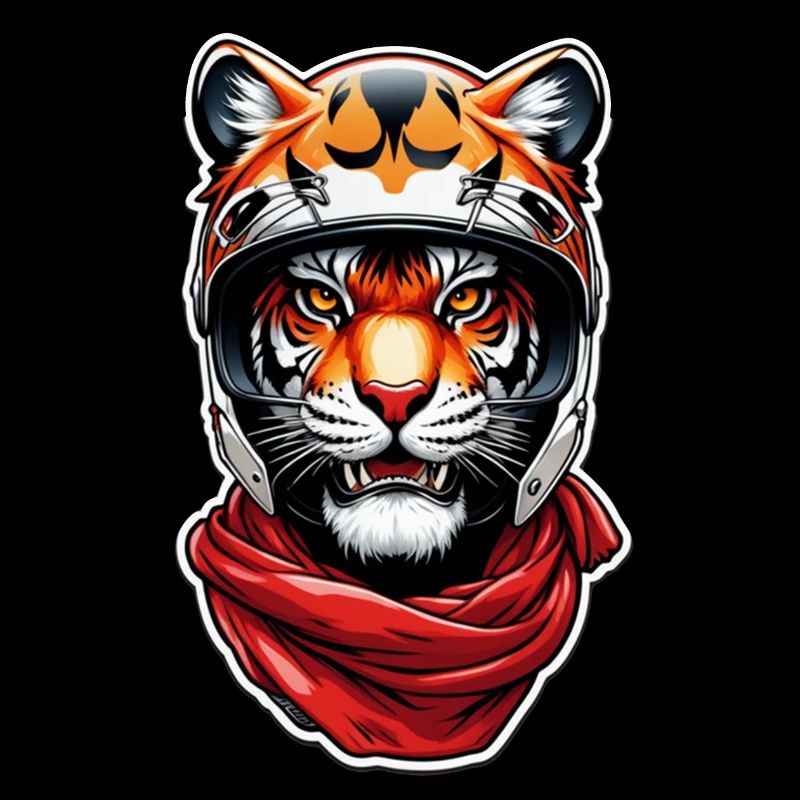 Biker Tiger - Motorrad Geschenk
