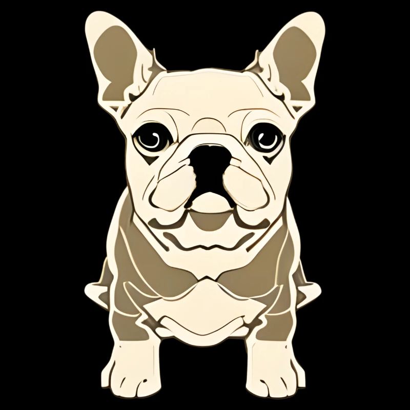 Motif d’impression graphique de conception de bouledogue français