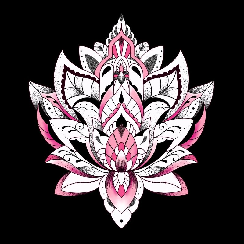 Lotus Mandala Rosa Farbe