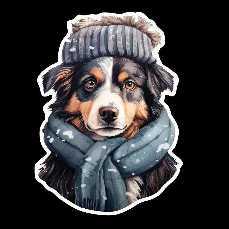 Australian Sheperd im Winterwunderland