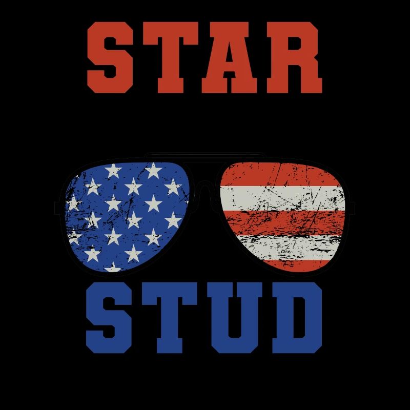 Star Spangled Stud Signe de paix Drapeau des États-Unis