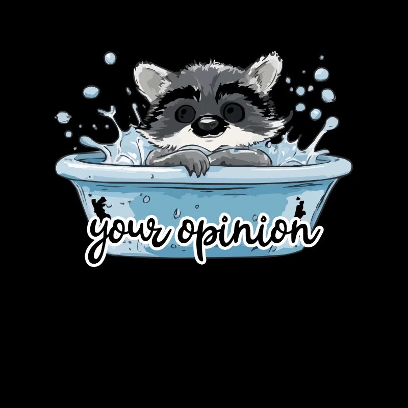 Splish Splash Your Opinion Is Trash Waschbär