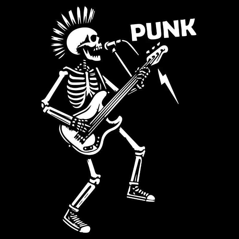 Punk playing guitar design
