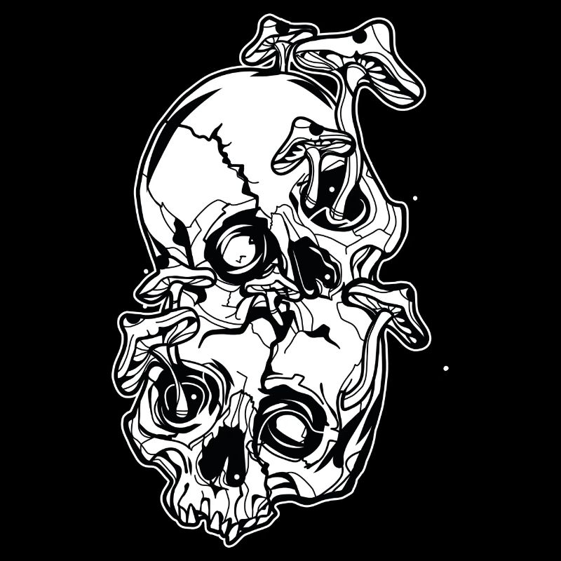Magic Mushrooms // Skulls // Illustration