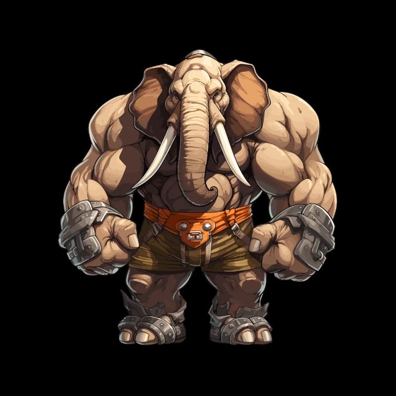 Bodybuilder Elefant