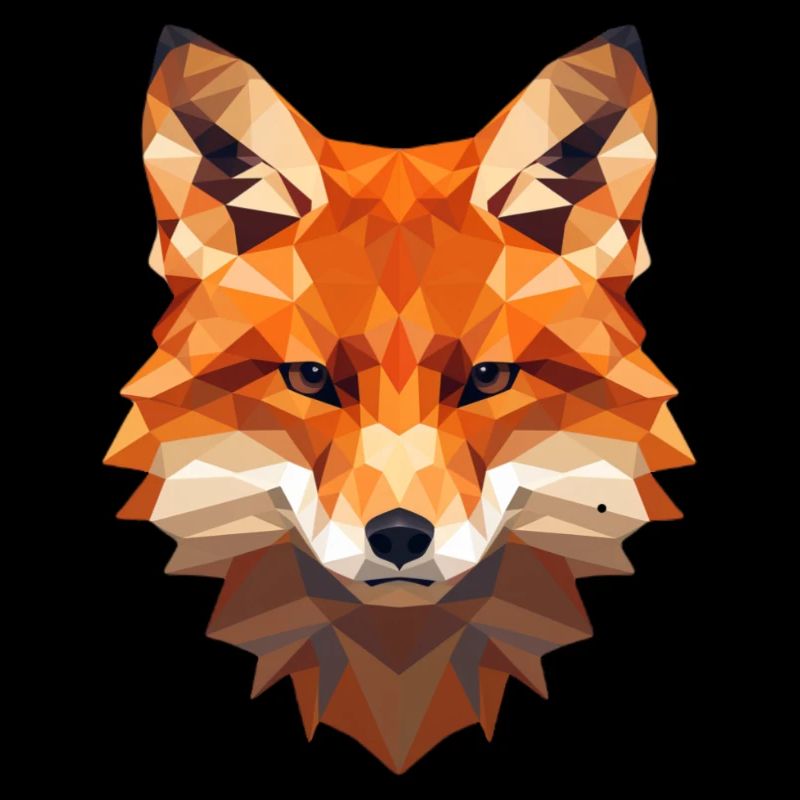 Fox low poly Fuchs