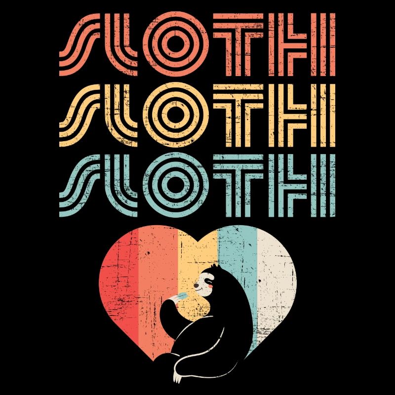 Retro Sloth Vintage Style
