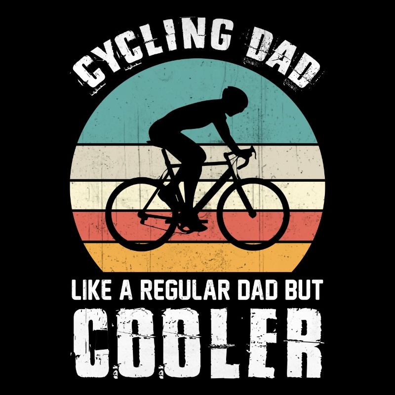 Fahrradfahrender Vater