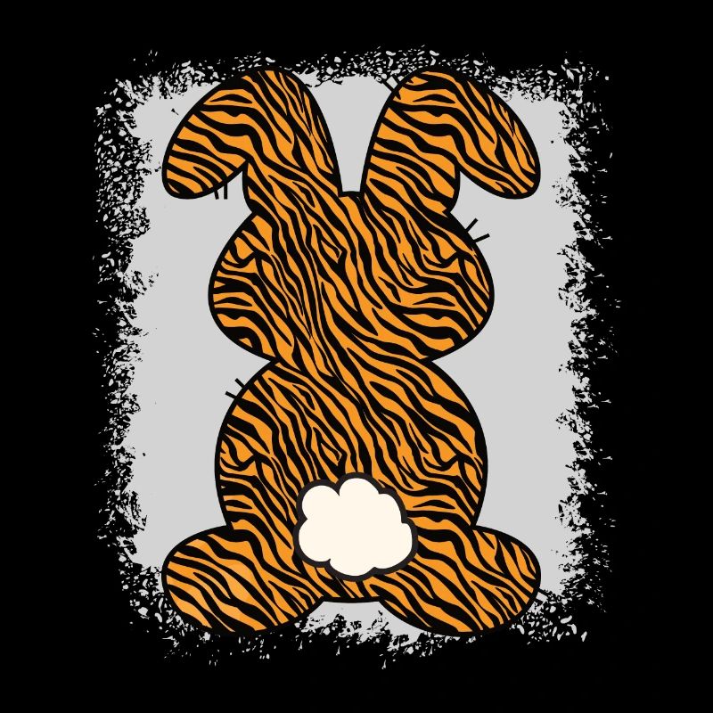 Tiger Pattern Rabbit Bleached Easter