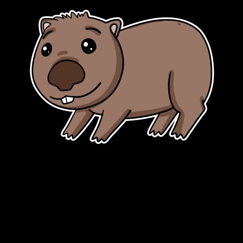 Wombat Motiv Beuteltier