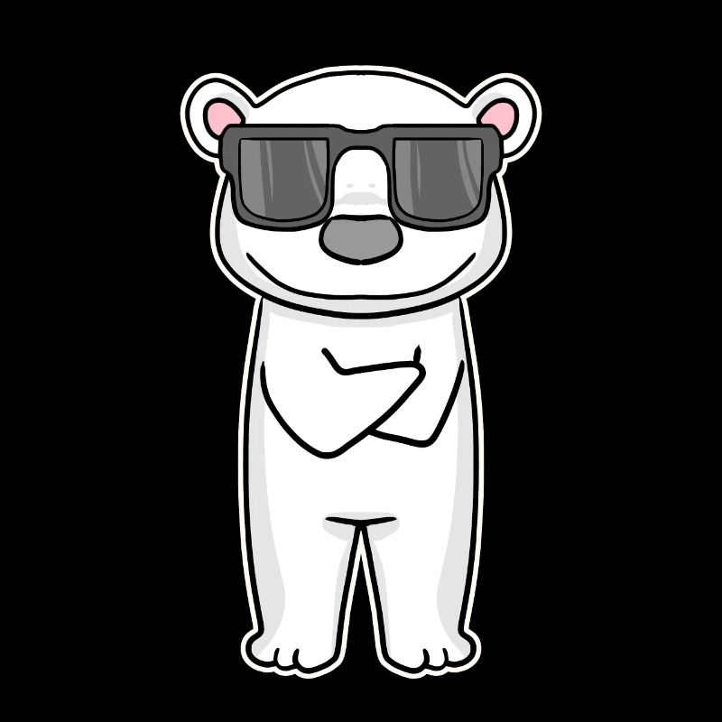 Eisbär mit Brille